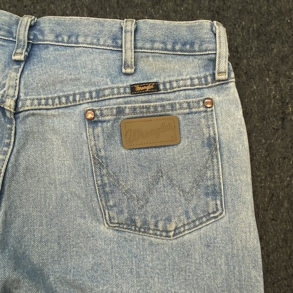 Wrangler Cowboy Western Light Washed Blue Jeans Men's 36x34 Denim Distressed - Picture 6 of 9